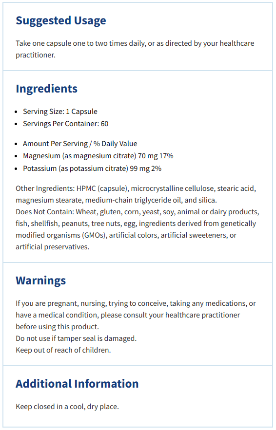 K-Mg Citrate